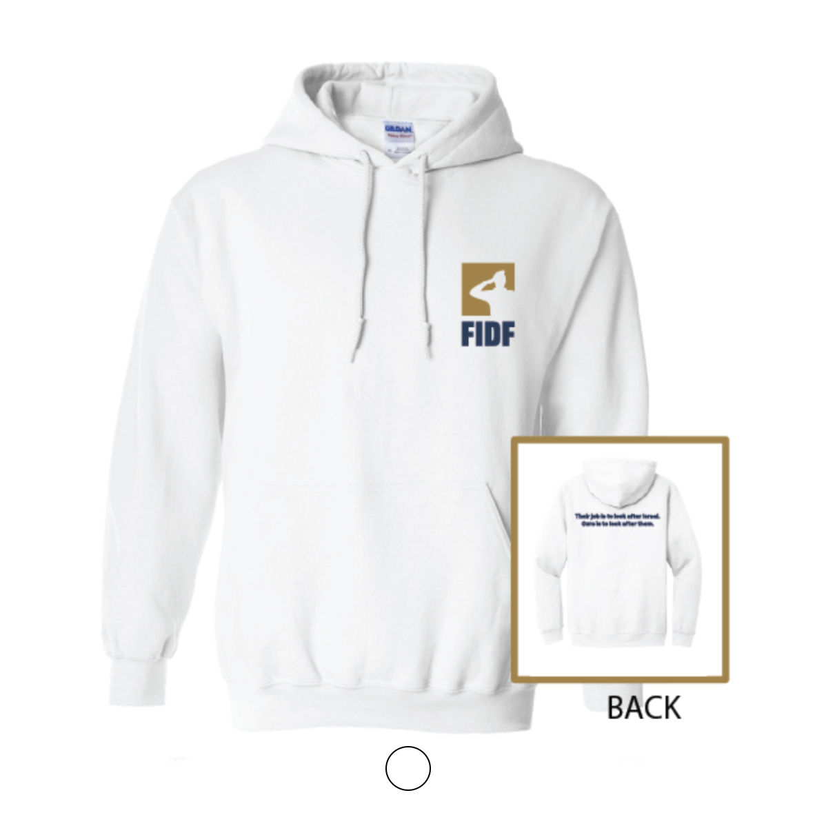FIDF Tag Line pullover hoodie – White