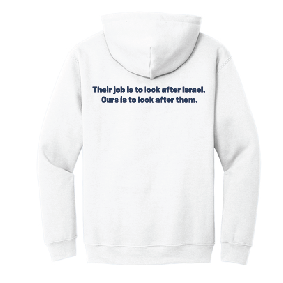 FIDF Tag Line pullover hoodie – White