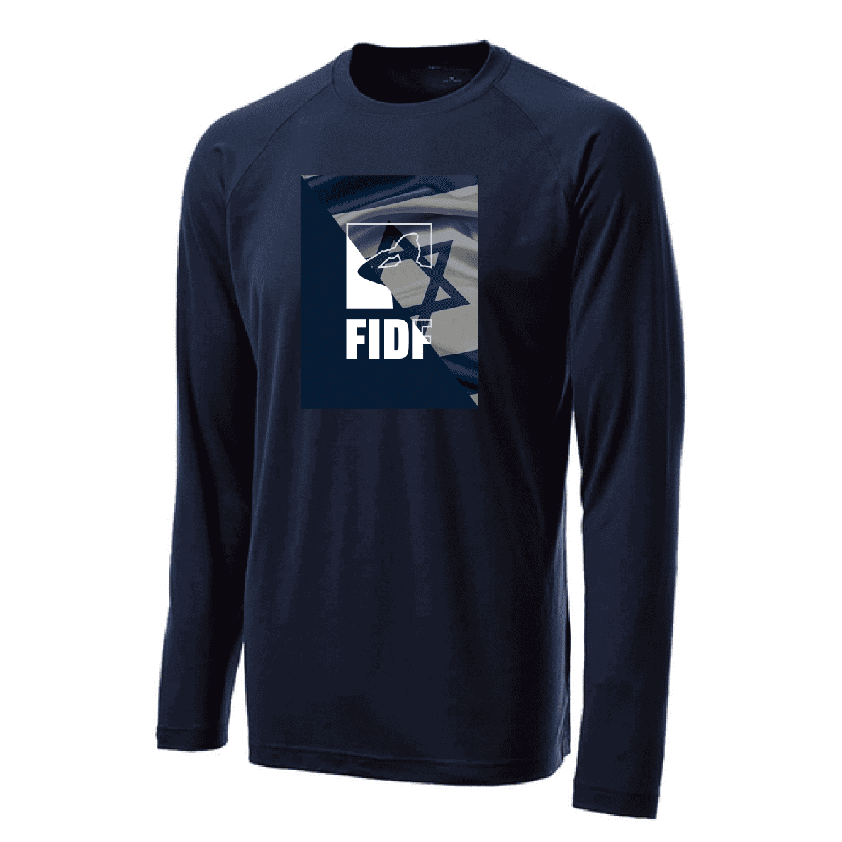 Salute to israel long sleeve tee